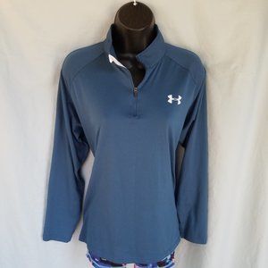 UA Men's or Women's Medium Loose Fit Heatgear Blue Shirt